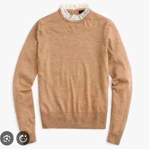 J. Crew Lace Collar Tippi Sweater